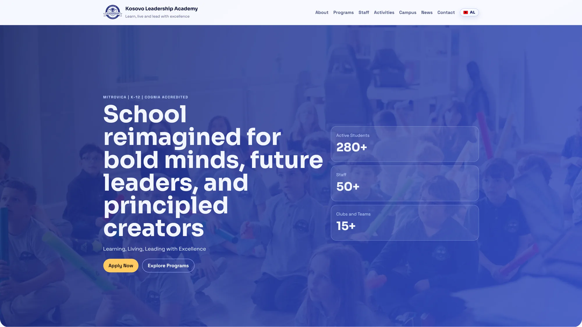 Kosovo Leadership Academy project screenshot